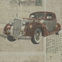 Freedom 14251-1 Klasik Otomobil Desenli Duvar Kağıdı