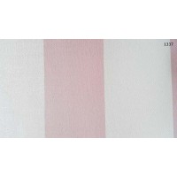 By Project 1337 Pembe Beyaz Çizgili Duvar Kağıdı