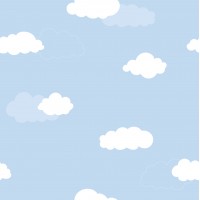 Milky Baby 405-2 Mavi Bulutlu Çocuk Odası Duvar Kağıdı