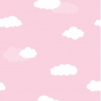 Milky Baby 405-3 Pembe Bulut Desenli Çocuk Odası Duvar Kağıdı