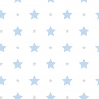 Milky Baby 412-2 Mavi Yıldız Desenli Duvar Kağıdı
