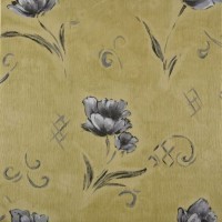 Black&Gold 10055 Çiçek İşlemeli Duvar Kağıdı