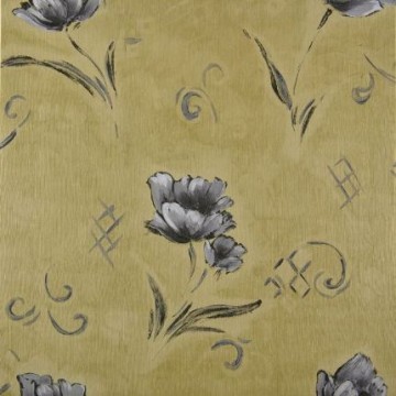 Black&Gold 10055 Çiçek İşlemeli Duvar Kağıdı