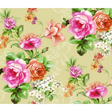 Larte 315-3 Çiçek Desenli Duvar Kağıdı