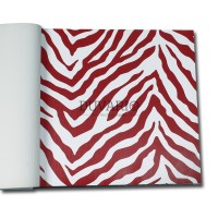 More 2205 Kırmızı Zebra Motifli Duvar Kağıdı Yerli